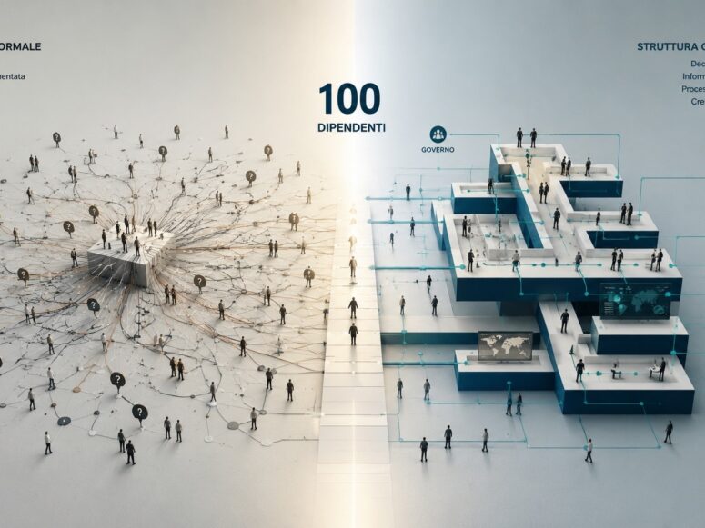 Capacità dimensionale governare l’impresa oltre i 100 dipendenti Capacità dimensionale governare l’impresa oltre i 100 dipendenti